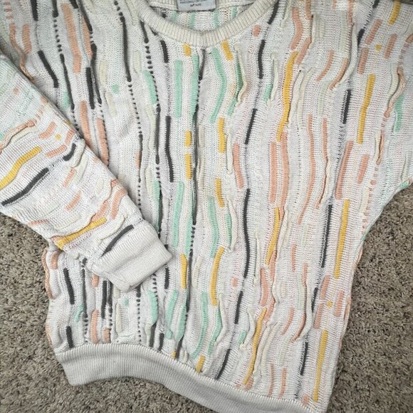 COOGI Australia Medium Cotton Sweater 3D Intricate Knit Pullover Crew Neck Adult - Picture 1 of 16